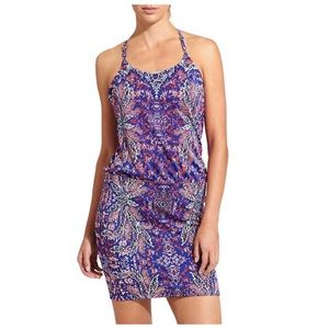 Athleta Aqualuxe Print Swim Dress